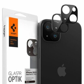 Spigen Glass tR Optik 2 Pack ochranné sklo na fotoaparát pre Apple iPhone 15/15 PLUS čierna (AGL06917)