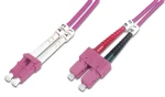 Digitus fialová / Optický patch kábel / LC-SC / Multimode OM4 / Duplex / 2 m (DK-2532-02-4)