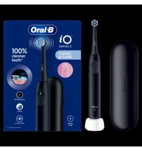 Oral-B iO 2 Night Black / Elektrická zubná kefka / magnetické iO / 3 režimy / senzor tlaku / cestovné puzdro (iO 2 Night Black)