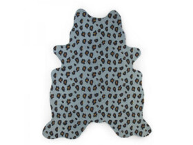 Childhome Koberec Leopard modrá / 145x160 cm (CHCARLEO)