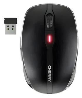Cherry MW 8C ADVANCED čierna / Bezdrôtová myš / Bluetooth a 2,4 GHz / 3200 DPI / dobíjacie batérie (JW-8100)