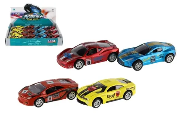 TEDDIES Auto závodný kov/plast 8,5 cm