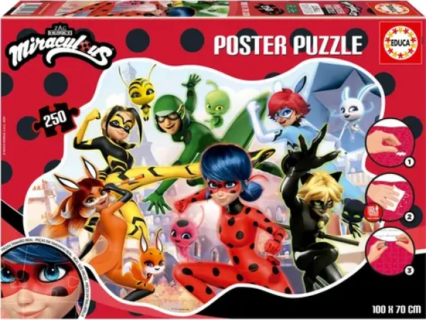 Educa Poster puzzle Čarovná Lienka a Čierny Kocúr