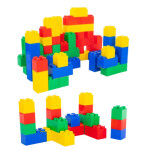Mamido Súprava veľkých farebných stavebných kociek vo vrecku 28,5 x 9 x 9 cm 20 kusov