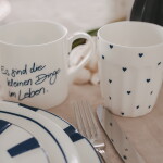 Eulenschnitt Porcelánový hrnček Mini Hearts 290 ml – dark blue