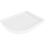 MEXEN - Flow+ Sprchová vanička štvrťkruh asymetrická pravá 90 x 80, biela lesk 46Q108090RH