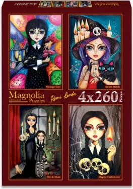 MAGNOLIA Puzzle Zvláštne dievča, Milá čarodejnica, Ja s mamou, Šťastný Halloween