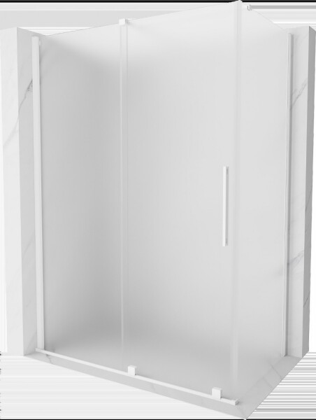 MEXEN/S - Velár sprchovací kút, posuvné dvere 130 x 70, dekor, biela 871-130-070-31-20