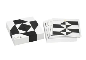 Detoa Hlavolam Tangram čiernobiely