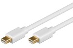 PremiumCord Mini DisplayPort prípojný kábel MM biela / 1 m / pozlátené konektory (8592220013813)