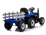 Mamido Mamido Elektrický traktor s vlečkou T2 modrý 12V7Ah EVA kolesá