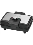 Clatronic WA 3606 čierna / Vaflovač / 2 vafle / 2 plochy na pečenie 21.5 x 13.5 cm / 800 W (WA 3606)