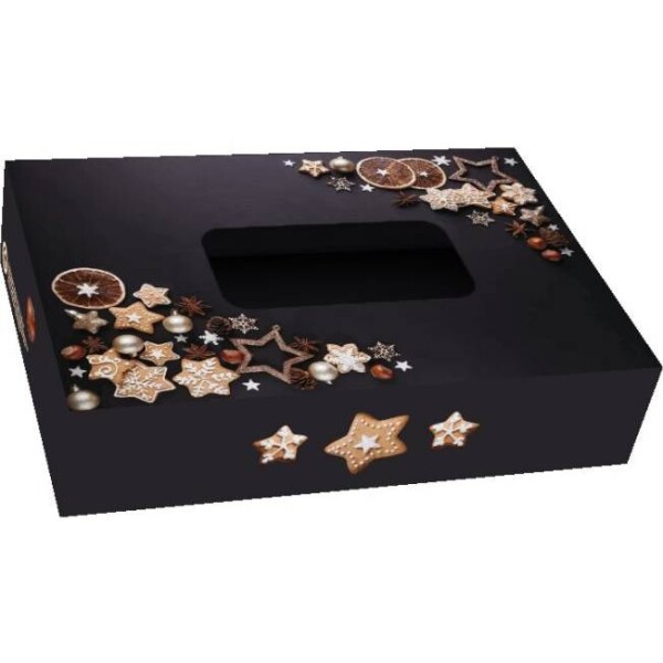 Krabička na cukrovinky skladacia s okienkom vianočné perníky 22x15x5 cm - Alvarak - Alvarak