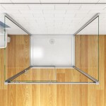 H K - Trojstenný sprchovací kút SYMPHONY U3 140x70x70 cm s posuvnými dverami vrátane sprchovej vaničky z liateho mramoru SE-SYMPHONYU31407070/THOR-14070