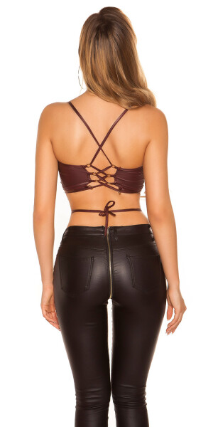 Sexy KouCla Wetlook Crop Top Einheitsgroesse