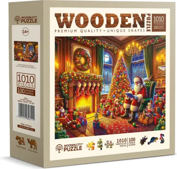 Wooden City Drevené puzzle Kúzlo Štedrého večera 1010 dielikov