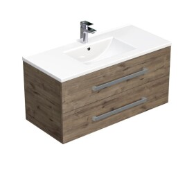 Kúpeľňová skrinka s umývadlom SAT Cube Way 100x53x46 cm dub Wellington mat CUBE461002DWMOD CUBE461002DWMOD