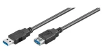 Goobay USB 3.0 SuperSpeed predlžovací kábel AA čierna / Predlžovací kábel / 5 Gbps / 5 m / tienený (95726)