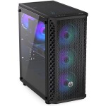 Endorfy Signum 300 ARGB čierna / Mid tower / ATX / 4x 120mm / 2x USB 3.0 / mesh panel / priehľadná bočníce / bez zdroja (EY2A006)