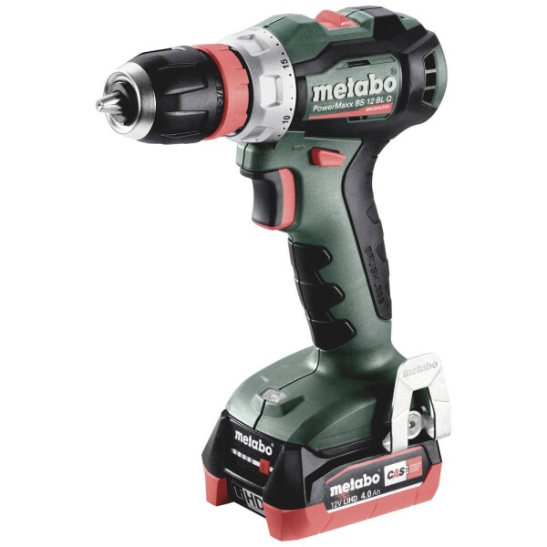 Metabo PowerMaxx BS 12 BL Q 601045800 aku vŕtací skrutkovač 12 V 4 Ah Li-Ion akumulátor + 2. akumulátor, vr. nabíjačky, bez kefiek; 601045800