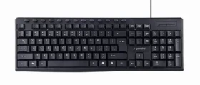 Gembird KB-UM-107 čierna / multimediálna drôtová klávesnica / USB-A / US layout (KB-UM-107)