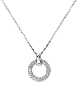 Hot Diamonds Trblietavý strieborný náhrdelník s diamantom a topazy Forever DP901 (retiazka, prívesok)