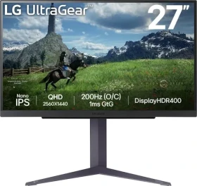 27" LG UltraGear 27GS85QX-B čierna / IPS / 2560 × 1440 / 16:9 / 1000:1 / 400cd-m2 / HDMI DP / VESA (27GS85QX-B.AEU)
