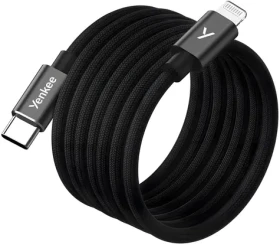 YENKEE YCU MAGNETIC 01 čierna / Kábel USB-C/Lightning / MFi / 1,5 m / 480 Mb/s (37000584)