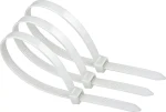 ZOY Sťahovacie pásky 3,6x200 mm biela / Organizér káblov / 100 ks (ZOZ2W)
