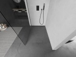 MEXEN/S - Kyoto Sprchová zástena WALK-IN 80 x 200, transparent 8 mm, grafit kartáčovaná 800-080-101-66-00