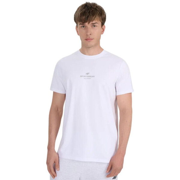 Pánske tričko 4F M2961 biele 4FWAW25TTSHM2961 10S pánske L