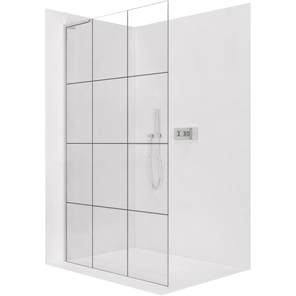 CERANO - Sprchová zástena Walk-in Onyx L-ľavá vzpera - 8 mm - chróm, industriálne sklo - 150x200 CER-8050BD1334