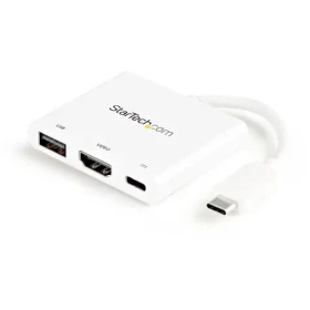 StarTech Multiport video adaptér USB-C na HDMI 2.0 USB-A PowerDelivery 60W biela / 4K 30Hz / Thunderbolt 3 (CDP2HDUACPW)