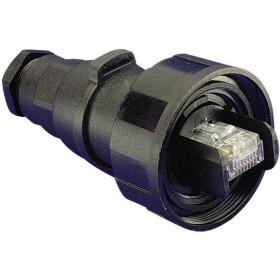 Bulgin neupravený zástrčkový konektor pre senzory - aktory, PX0834/B, piny: 8P8C, 1 ks; PX0834/B