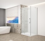 GELCO TRINITY CHROM obdĺžnikový kút 1000x900 ľavý, matné sklo, GT5610-90ML-CH GT5610-90ML-CH