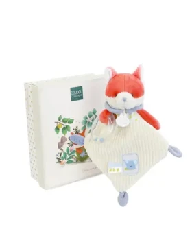 Doudou Darčeková sada Plyšová líška Romarin s hrkálkou 21 cm