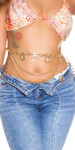 Sexy Golden Chain Waist Belt silver Einheitsgroesse