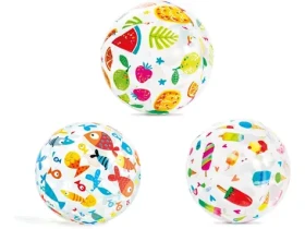 INTEX Lopta nafukovacia LIVELY PRINT BALL 51 cm / Dúha / Vinyl (59040NP)