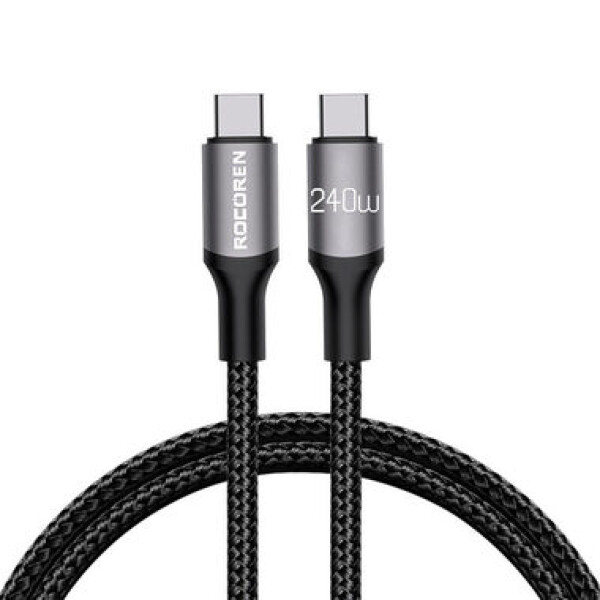 Rocoren Rýchlonabíjací kábel USB-C(M) - USB-C(M) Retro Series 240W 1m sivá (RCPBTT2-RT0G)