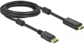 DeLock Kábel z Active DisplayPort 1.2 - HDMI 3M čierna / 4K / 60 Hz (85957)