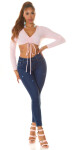 Sexy Highwaist Push-Up Jeans Used Look denimblue 44