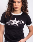 Carhartt WIP W' S/S Outlaw Star Ringer T-Shirt Black/Wax heavy stone wash S