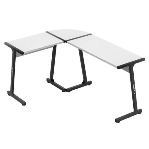 Huzaro Hero 6.0 biela / Rohový herný stôl / 112 x 147 cm / pravá aj ľavá montáž (HZ-HERO 6.0 WHITE)