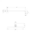 OMNIRES - SLIMLINE hlavová sprcha vrátane ramena, o25 cm staro meď /CPB/ WGSET1CPB