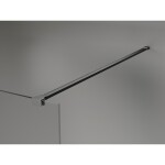 MEXEN/S - Kyoto-X Sprchová zástena WALK-IN 100 x 200, dekor 10 mm, grafit kartáčovaná 800-100-101-66-30-X