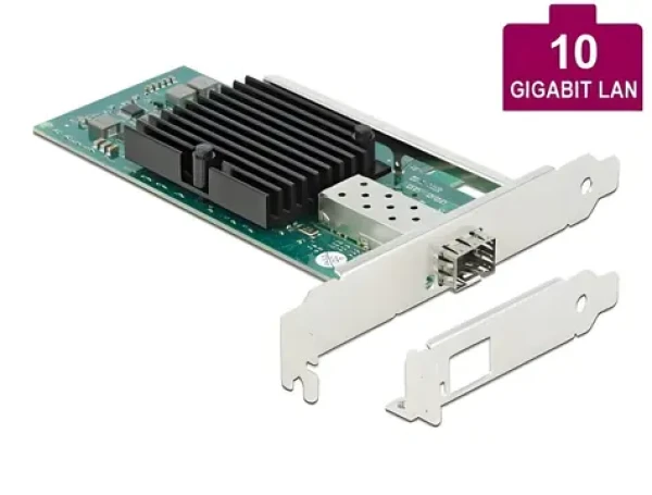 DeLock PCIe x8 10 Gigabit LAN 1x SFP+ / Sieťová karta / Intel 82599EN / PCIe x8 v2.0 / Jumbo Frames (90479)