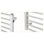 Instalprojekt - Kúpeľňový radiátor PIKO čierna farba - Farba radiátora - C31 čierna matná, Rozmer radiátora - 630 × 1129 mm, výkon 560 W, Typ pripojenia - Klasické (na rozstup) RADPIK601131