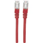 Intellinet 319126 RJ45 sieťové káble, prepojovacie káble CAT 6A S/FTP 5.00 m červená fóliové tienenie, tienenie pletivom, bez halogénov 1 ks; 319126