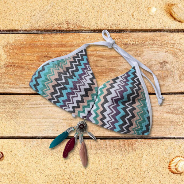 Vrchný diel plaviek B8822 blue-mix - Selmark 80B