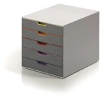 Durable VARICOLOR mix farieb / Zásuvkový box / 5 zásuviek / formát C4 / plast (760527)